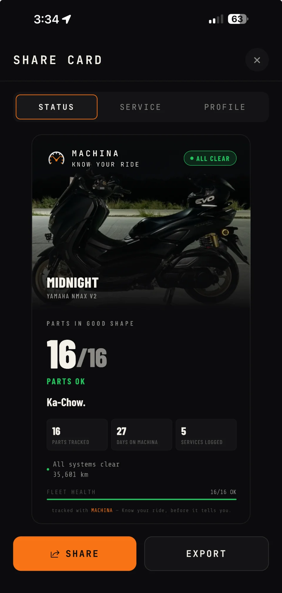 Share card